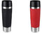 Emsa Standard-Design Travel Mugs, schwarz/rot, 2 x 500ml