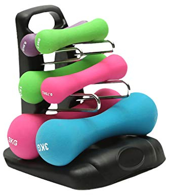 Fannyfuny Hantelständer, Hantel Rack, 3 Tier Hantel Rack Kunststoff Hantel Halter Ständer Hantelständer Kurzhanteln, Hantelablage Kurzhantel Kurzhantelstaender für kleine Hantel Fitness Gerät Zubehör
