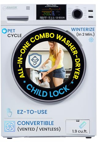 Equator All-In-One VENTED/VENTLESS Washer-Dryer 1.9cf/18lb 1400RPM 110V