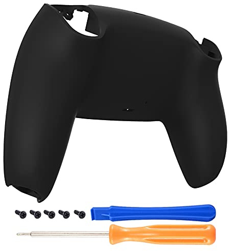 eXtremeRate Back Cover Compatible with PS5 Controller, Case Housing Replacement Shell Cover for PS5 Controller Accessories (Black)