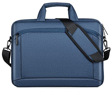 FANDARE Borsa a tracolla per computer portatile da 15,6, per uomo e donna, per college, lavoro, lavoro, scuola, Blu, M, Tracolla