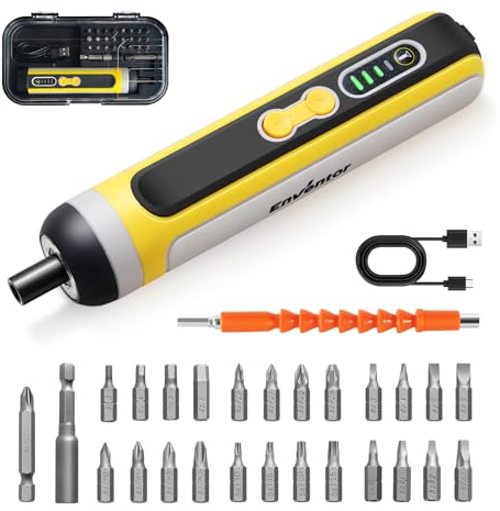 Enventor Cordless Screwdriver, 4V 6N.m with 3 Torque Settings