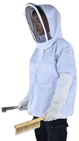 Natudeco Imkeranzug-Set XXL, Bel¨¹ftete Imkerjacke, Schutzausr¨¹Stung, Nti-Bee Jacke, Schaber, Bienenb¨¹rstenhandschuhe F¨¹r Professionelle Imker