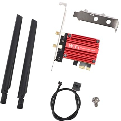 5374 Mbit/s PCIE WLAN Karte 3 Band MU MIMO Bluetooths 5.3 für Win 10 11 Desktop PC, Intels WPA3 Verschlüsselung