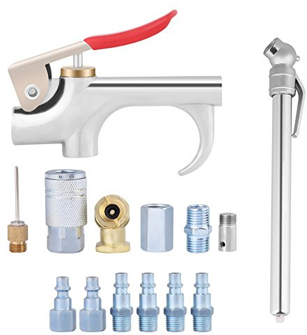 Luftblaspistole Reinigungsset, Metall mit Messing und Zink, 1/4 NPT Eingang, 1/8 NPT Ausgang, Ergonomisches Design