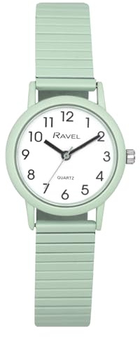 Ravel - Modische Armbanduhr für Damen in Pastellfarben mit Expanderarmband - Analog Quarz - R0237