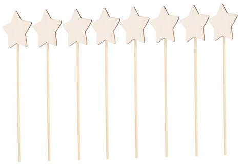 CIYODO 8stücke Zauberstäbe Aus Holz Diy Fee Sticks Für Junge Mädchen Basteln Feenstab Zum Malen Und Kreativsein