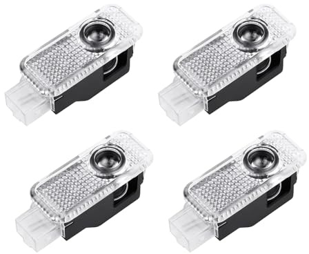 Merautop SJ - Proiettore LED di benvenuto per portiera dell'auto, luce di ingresso, 4 pezzi, compatibile con TT/Q5/Q7/A1/A3/A4/A4L/A5/A6/A6L/A8/R8