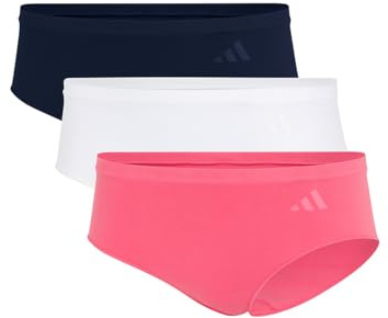 adidas Hipster (3pk) -Sport Active Seamless-Packaged Panties-Bequeme Unterwäsche sous-vêtements Hispter, Assorted_4a0704, M Femmes