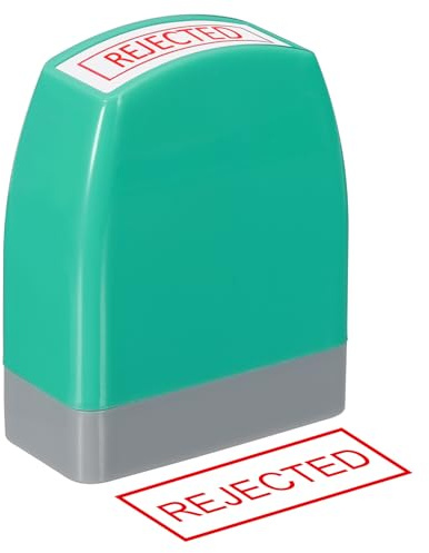 PATIKIL Abgelehnter Hinweisstempel Selbstfärbend, Rote Tinte Bürostempel Nachfüllbarer Geschäftsstempel, Grün