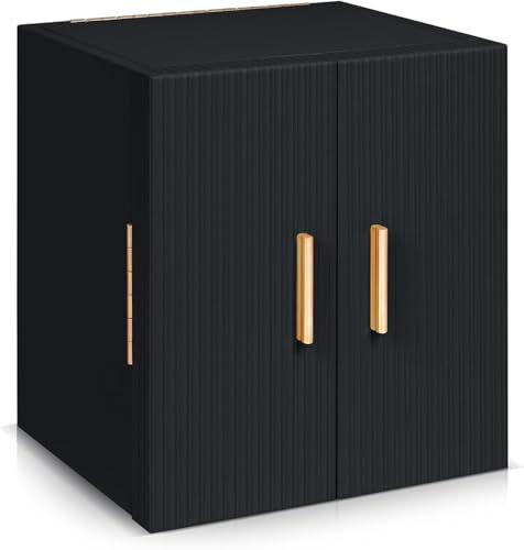 Dajasan Groß Schmuckaufbewahrung, Schmuckkästchen Damen, 4 Ebenen Schmuckkasten, Schmuckschrank mit Spiegel für Ringe, Halsketten, Ohrringe, Uhren, Armbänder (Schwarz)