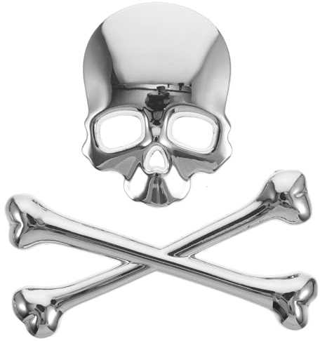 Skeleton Car Decal Crossbones Sticker Skull Emblem Badge for Car Motorcle Truck