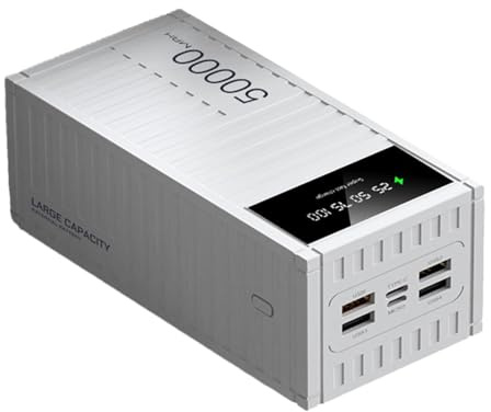 Power Bank de carga rápida - Cargador de teléfono portátil 66W 50000MAH, pantalla LED BANCO DE ENERGY | 22,5 W Carga súper rápida, estancia USB para largos períodos para viajes al aire libre para