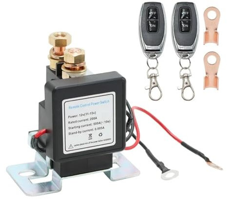 BADIKA Batterietrennschalter 12V 500A Fernbedienungen Netzschalter mit Schnellschalter Batterietrennschalter Diebstahlsicherung Fernausschalter