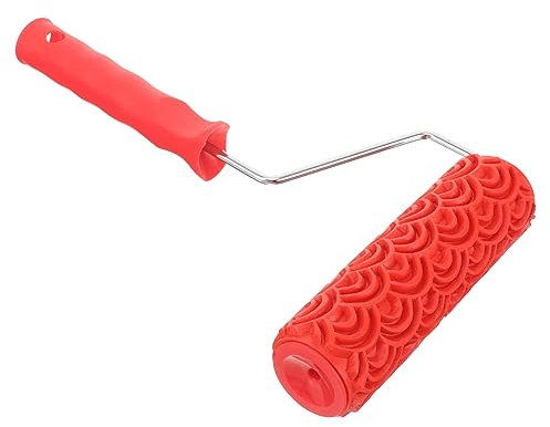 NULYLU Strukturwalze Mit Fischschuppen-prägung Strukturierte Wanddekor Farbwalze Für Diy Wandgestaltung Große Fläche Einfach Anzuwenden Vielseitig Für Wände Böden Und Möbel