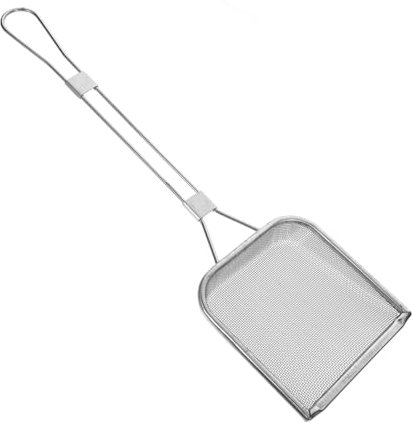SOLUSTRE Cuchara Espumadera Ranurada De Acero Inoxidable 304, Colador De Aceite Mango Largo, Utensilio Cocina Para Filtrar Grasa y Freír, Herramienta Práctica Para Hogar y Cocina