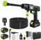 Nettoyeur Haute Pression, Pistolet Haute Pression sans Fil avec 2 Batteries et Chargeur, Nettoyeur Hydrojet avec Buse, Pistolet Nettoyeur Haute Pression pour Nettoyage Terrasse Jardin Voiture