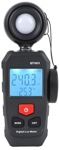 Fydun Digitales Illuminometer LCD Display 200000LX Auto -Bereich LU FC -Einheitendatenspeicher Luxmeter -Lichtmesser für die Überwachung des Anlagenwachstums