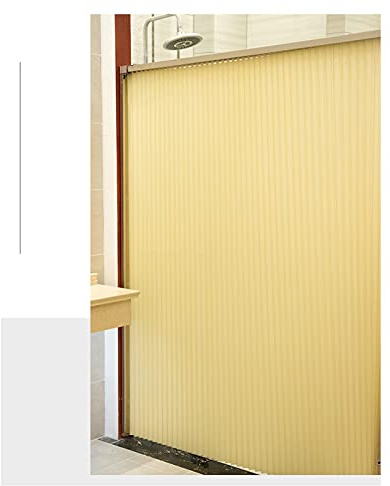 Tenda da doccia retrattile, resistente alla muffa, con struttura in metallo, lavabile, 150 x 150 cm