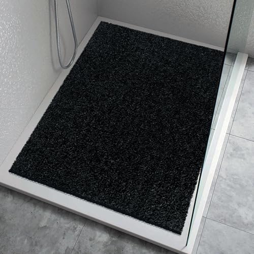Lurowo Shower Mat Non Slip Anti Mould, Loofah Shower Mat, Rectangle Shower Mat Foot Massage 60x80cm, Anit Slip Shower Mats For Inside Shower & Quick Dry