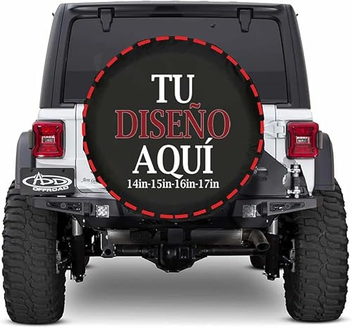 Personalizado Funda Rueda Repuesto 4x4 Cubiertas de Neumáticos Personalizada con Foto Texto o Logo Cubiertas de Rueda de Repuesto Impermeables a Prueba de Polvo Aptas 16 Pulgadas