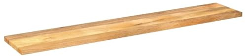 Eleganz Massivholz Tischplatte 160x20x3,8 cm Rechteckig aus Mangoholz mit natürlichem Finish - Langlebig & nachhaltig für Küche, Wohnzimmer oder Büro