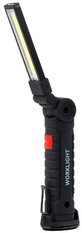 LUXULA 10 Stück LED-Arbeitsleuchte mit Akku, 5 Lichtmodi, USB-Aufladbar | 11 cm, 360° drehbare Taschenlampe mit Magnet Und Haken, Inspektionsleuchte, Werkstattlampe, Camping Zubehör
