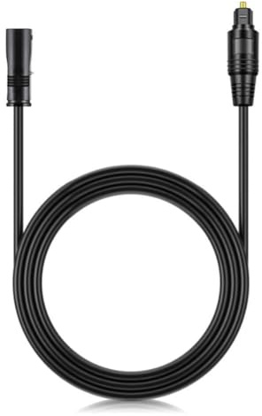 FACAIIO Cavo di prolunga audio digitale in fibra ottica maschio a femmina, soundbar, TV, per PS4 e XBOX, nero