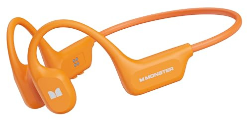 Monster Open Ear BC300 Sport Headphones, Wireless Bone Conduction Headphones Bluetooth 6.0, IPX8 Waterproof, 32GB Built-in Memory, 10-Hour Battery Life for Running, Cycling, Outdoor Sports