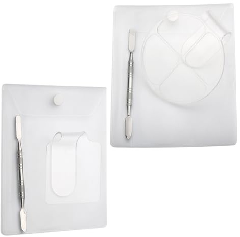 DIYEAH Set de 2 Palettes de Mélange Acryliques pour Manucure Anneau, Faciles à Utiliser Tenir, pour Nail Art DIY à Domicile