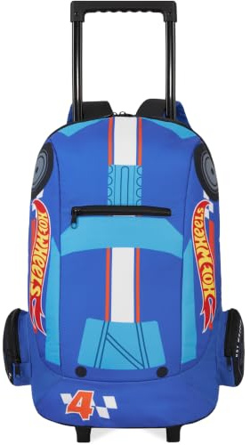 Get Trend Hot Wheels Boys 3D Trolley Bag, Backpack for Travel and School