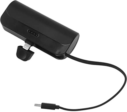 Aolidsive Mini Caricabatterie Portatile da 5000 MAh Power Bank con Cavo di Tipo C Integrato per Ricarica di Emergenza Esterna