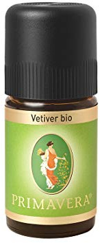PRIMAVERA Ätherisches Öl Vetiver bio 5 ml - Aromaöl, Duftöl, Aromatherapie - erdend, stabilisierend, regenerierend - vegan