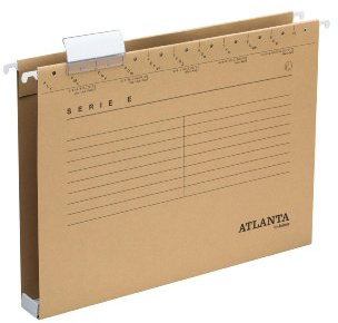 Atlanta Serie E Hängesammler A4 für Akten, Jalema 2655214370, Robuste Hängemappe mit extra grosses Fassungsvermögen, Kapazität 30 mm, Hängeregister, 25er Packung, naturbraun