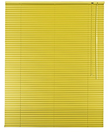 Original Easy-Shadow Aluminium Jalousie Jalousette Breite 90 x 240 cm Höhe in Farbe gelb - Bedienseite rechts - Fensterjalousie Jalousien Alu-Jalousien Alu-Jalousetten Fenster Rollo Lamellenbreite 25 mm Lamellen / Maßanfertigung