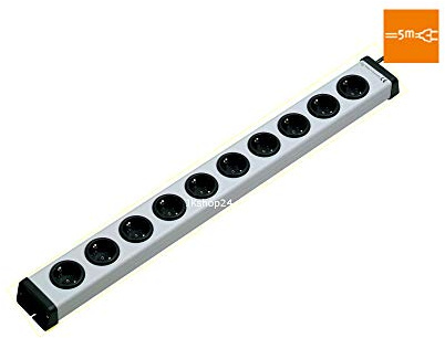 10-Fach Universal-Steckdosenleiste mit erhöhtem Berührungsschutz, 5-Meter-Zuleitung H05VV-F 3G 1,5 mm² | 0200x00102305 Bodo Ehmann | stabiles Kunststoff-Gehäuse | max. 250 V/AC, 50 Hz, 16A, 3.600 W