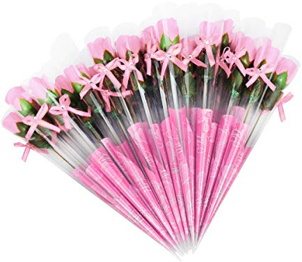 Weiye 38 pcs Savon Rose Carnation Fleur – Flora Savon Rose Fleur Plante–Savon à l'huile Essentielle