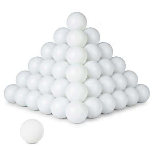 Relaxdays Beer Pong Balls, Pack of 288, Table Tennis Balls, Adult Drinking Game, Shot Balls, Plain, 38 mm Plastic, White