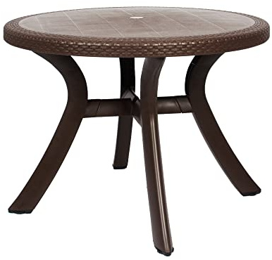 CREVICOSTA QUALITY MARK MARCAS DE CALIDAD - Mesa Caribe Redonda 98x98 (Chocolate)
