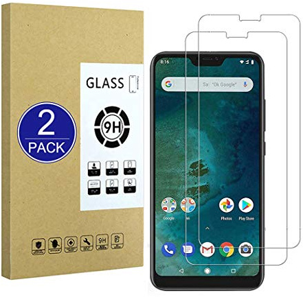 X-Dision [2 Pack Protector de Pantalla de Vidrio Templado Compatible con Xiaomi Mi A2 Lite,[Ultra Resistente,Sin Burbujas,Fácil de Instalar] Protector de Pantalla para Xiaomi Mi A2 Lite