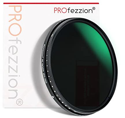 PROfezzion Variable ND Filter 82mm ND2-ND2000 Graufilter für Canon RF 15-35mm f2.8, EF 24-70mm f2.8L, Sony FE 16-35mm f2.8 GM, Nikon AF-S 24-70mm f2.8E, Sigma 24-70mm F2.8 DG DN II Objektive & mehr