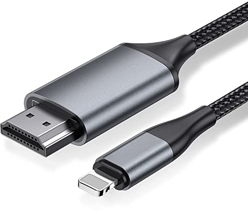 luyuan HDMI Cable for iPhone,2.0m,iPhone iPad iPod to TV, HDMI Connection Cable, iOS 11, 12, 13, 14, YouTube TV Output, High Definition HD1080P