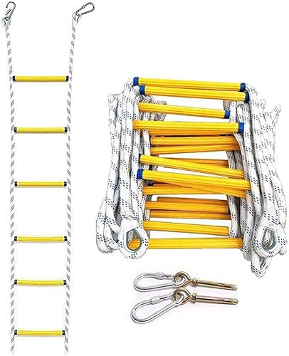 Scala di Prolunga Antincendio di Emergenza Scala di Sicurezza Antincendio con Moschettoni - Gancio Rapido E Facile da Usare - Compatto E Facile da Riporre - Portata Fino A 500 kg (Color : 3m)
