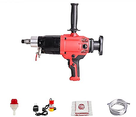 PAKLIF Trapano ad Acqua diamantato Elettrico 1600r / min Trapano a Coppia di ingegneria Mini Trapano a Mano Utensile Elettrico Max.180MM (Color : 6166, Size : Type)