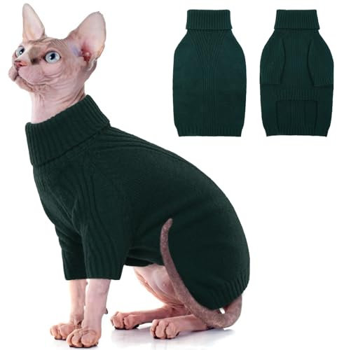 IECOii Hundepullover, Rollkragenpullover für Hunde, Weihnachten, warmer Pullover für kleine mittelgroße Hunde und Katzen, Sweatshirts für Hunde, Herbst und Winter für Chihuahua, Französische Bulldogge