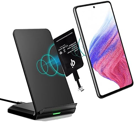 Supersnabb 1 300 mA typ C Qi trådlös laddningsmottagare och adapter lämplig för Google Pixel, Samsung, Huawei, LG, Sony, Motorola, Nokia, HTC och andra USB-C Android-mobiltelefoner