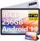 Oangcc 2025 Newest Tablet 11 Pollici Android 13, 16GB+256GB(TF 1TB), 2K FHD Schermo 2000 * 1200, 8600mAh, Octa-Core, 5MP+13MP+2MP, 4 Altoparlantis, GPS, 5G Wi-Fi, BT 5.0, Tablet con Case, Grigio