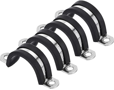 QUARKZMAN 30mm Durchm. EPDM Gummifutter U Klemmen x 4Stk für Wasser Rohrleitung Rohr Schlauchklemme Halterung