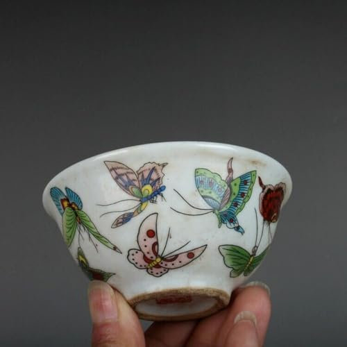Tazza da tè in porcellana cinese antica con design a farfalla, 80 ml