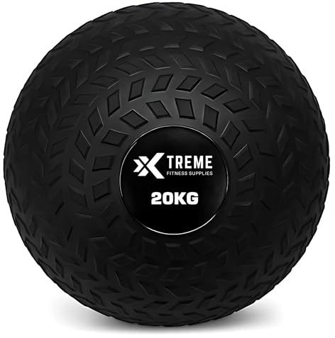 Xtreme Fitness Slam Ball 20 kg, Rutschfester Medizinball für Krafttraining, Core und Crossfit, Sandgefüllter Gewichtsball mit robuster Hülle, Ideal für HIIT, Wallball und Training im Home Gym
